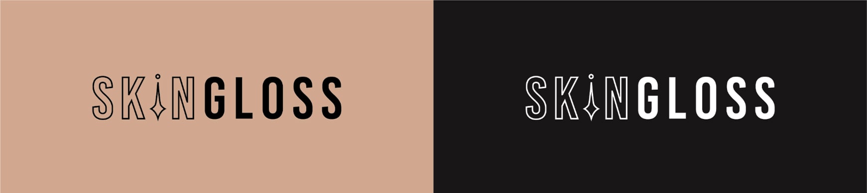 Wordmark on brand — nude and dark colorways