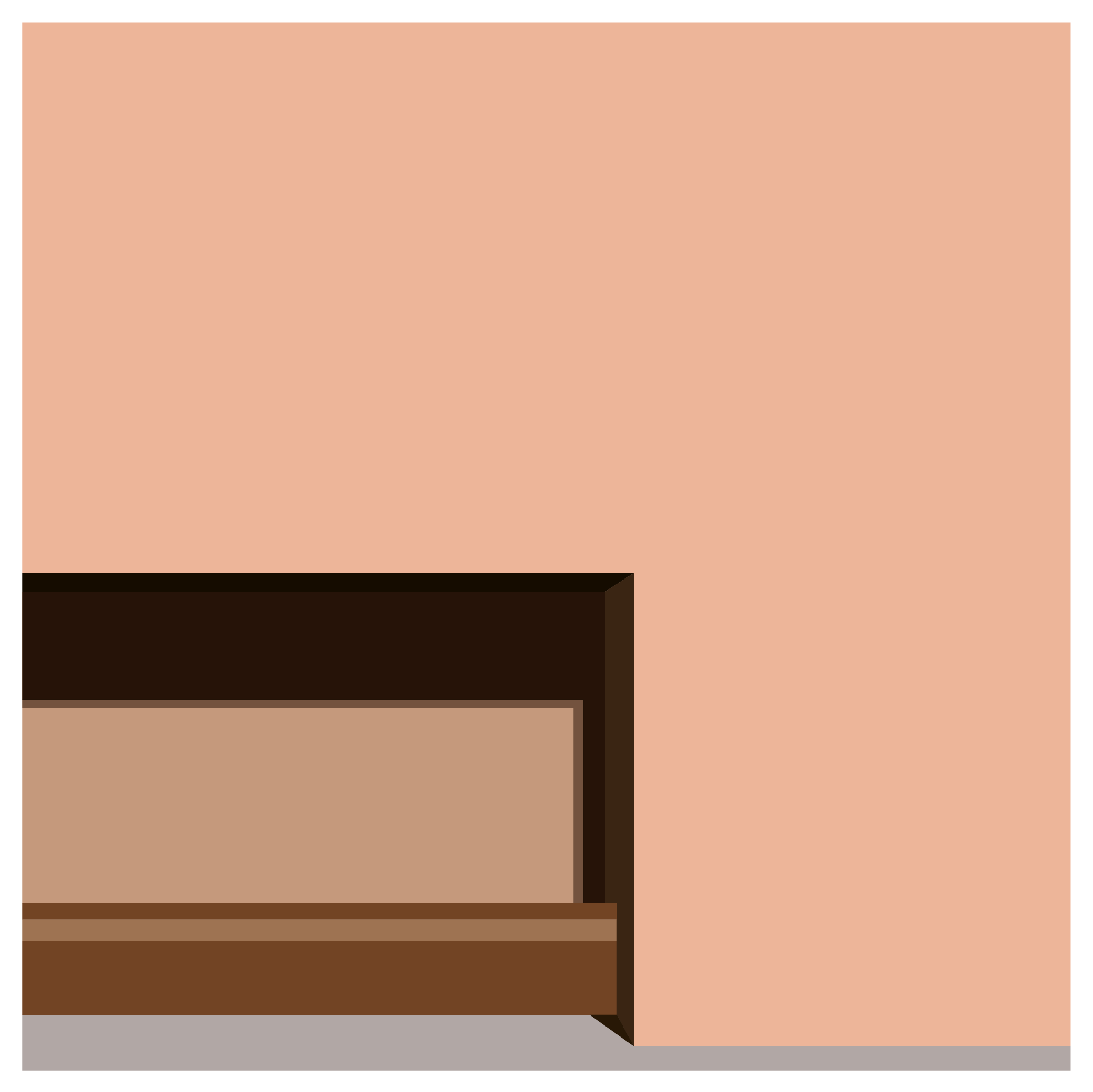 Pink shelf architecture illustration