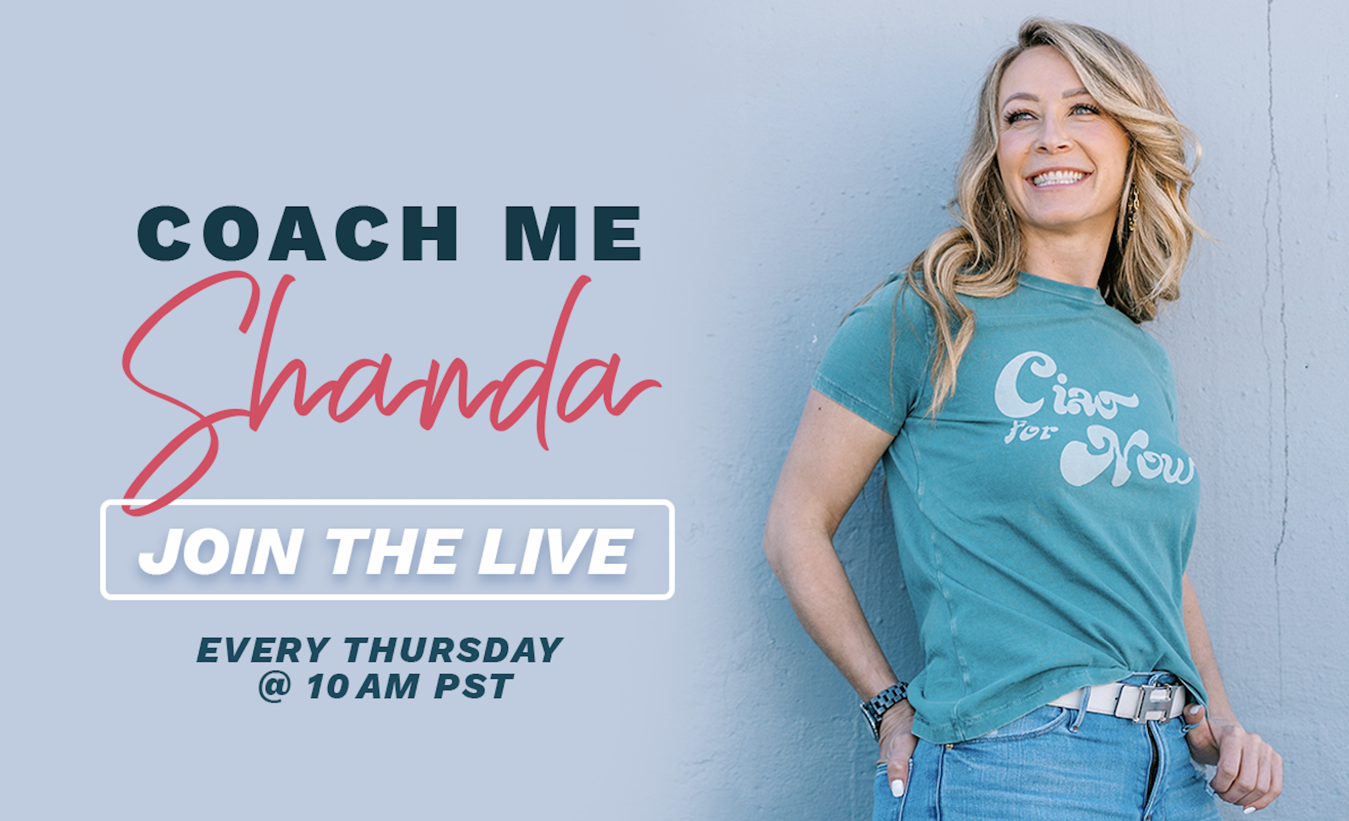 Coach Me Shanda live promo graphic
