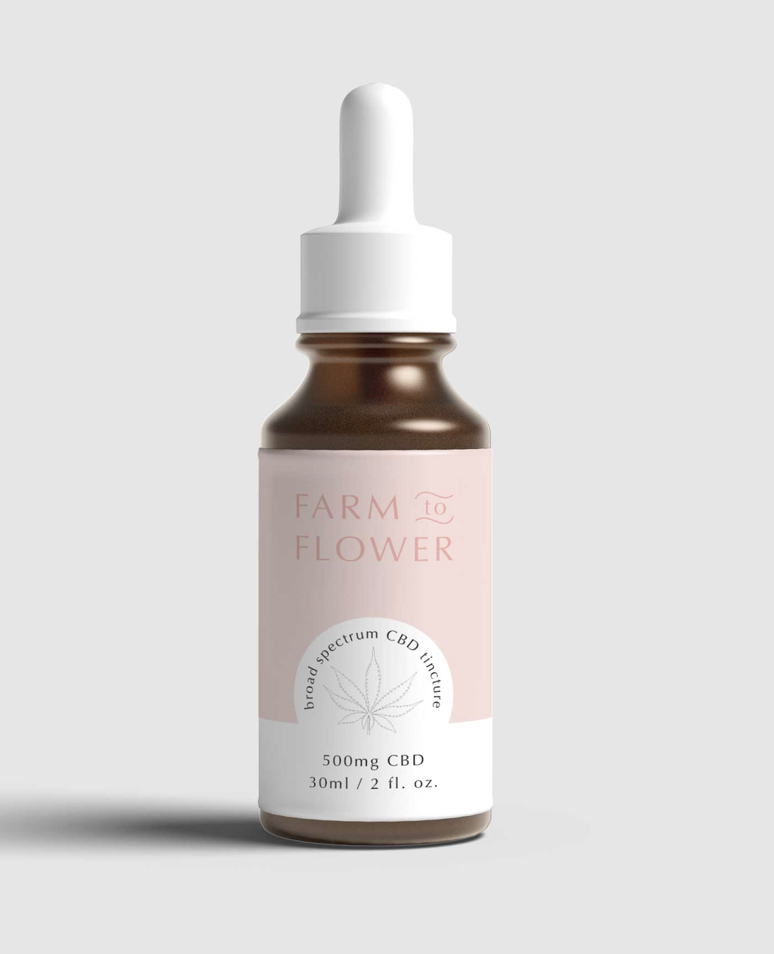 Farm to Flower CBD tincture bottle label