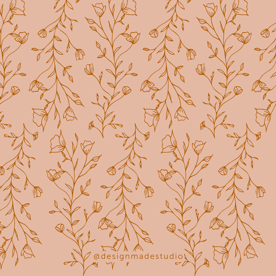 Floral vine surface pattern