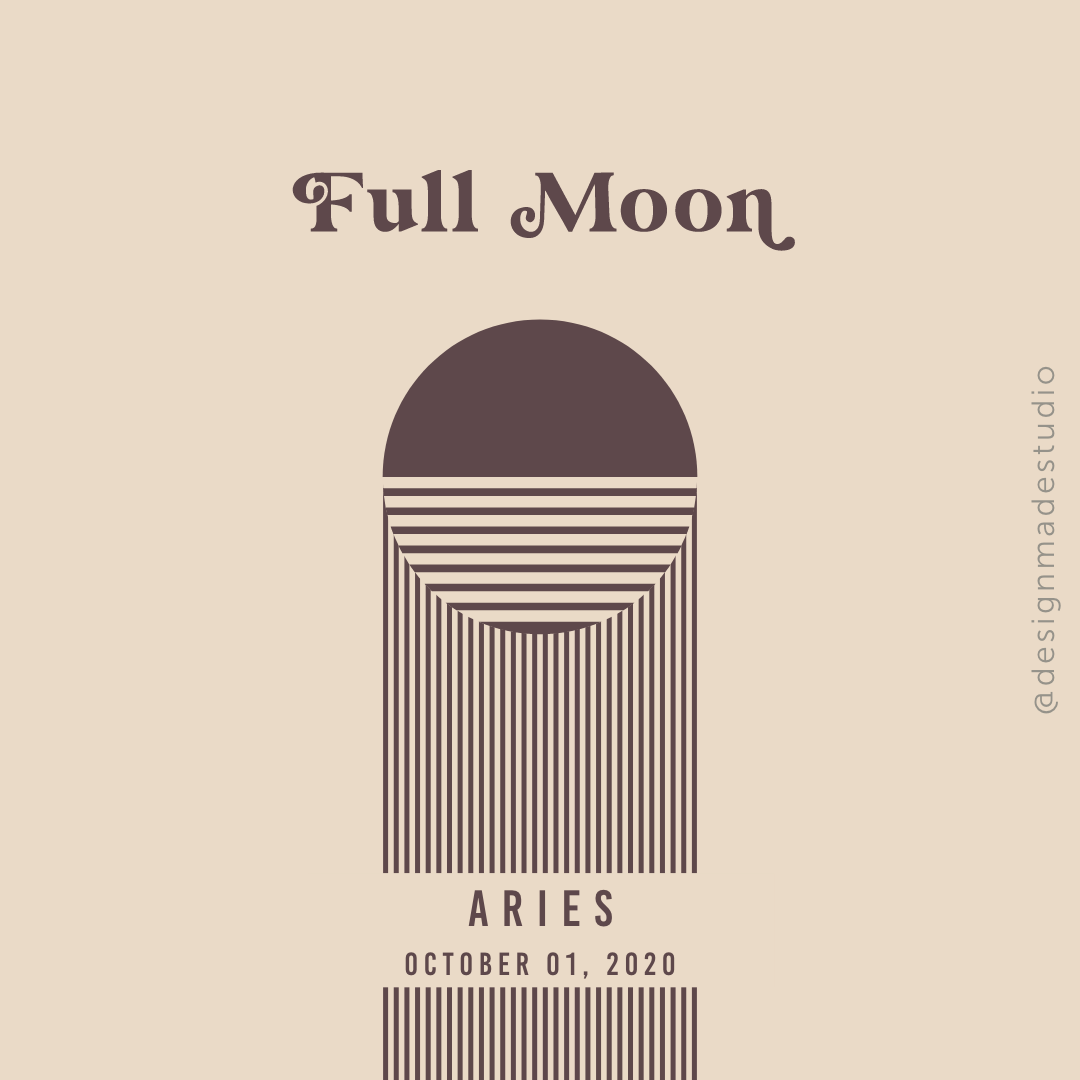 Full moon Aries poster