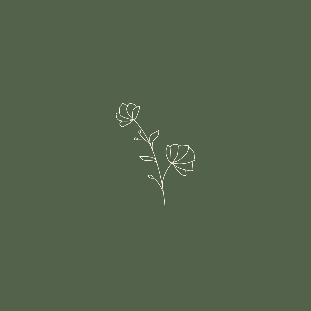 Floral stem green illustration