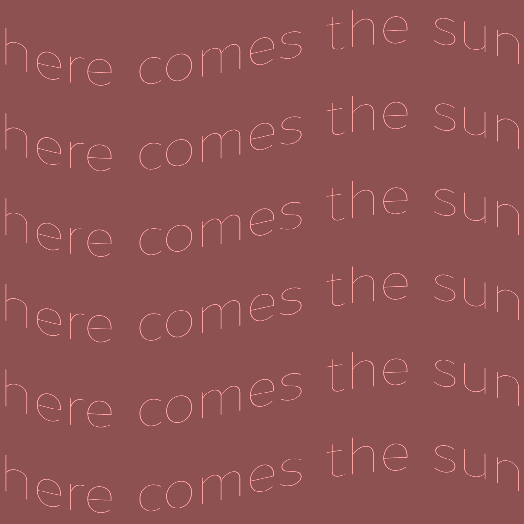 Here comes the sun type illustration
