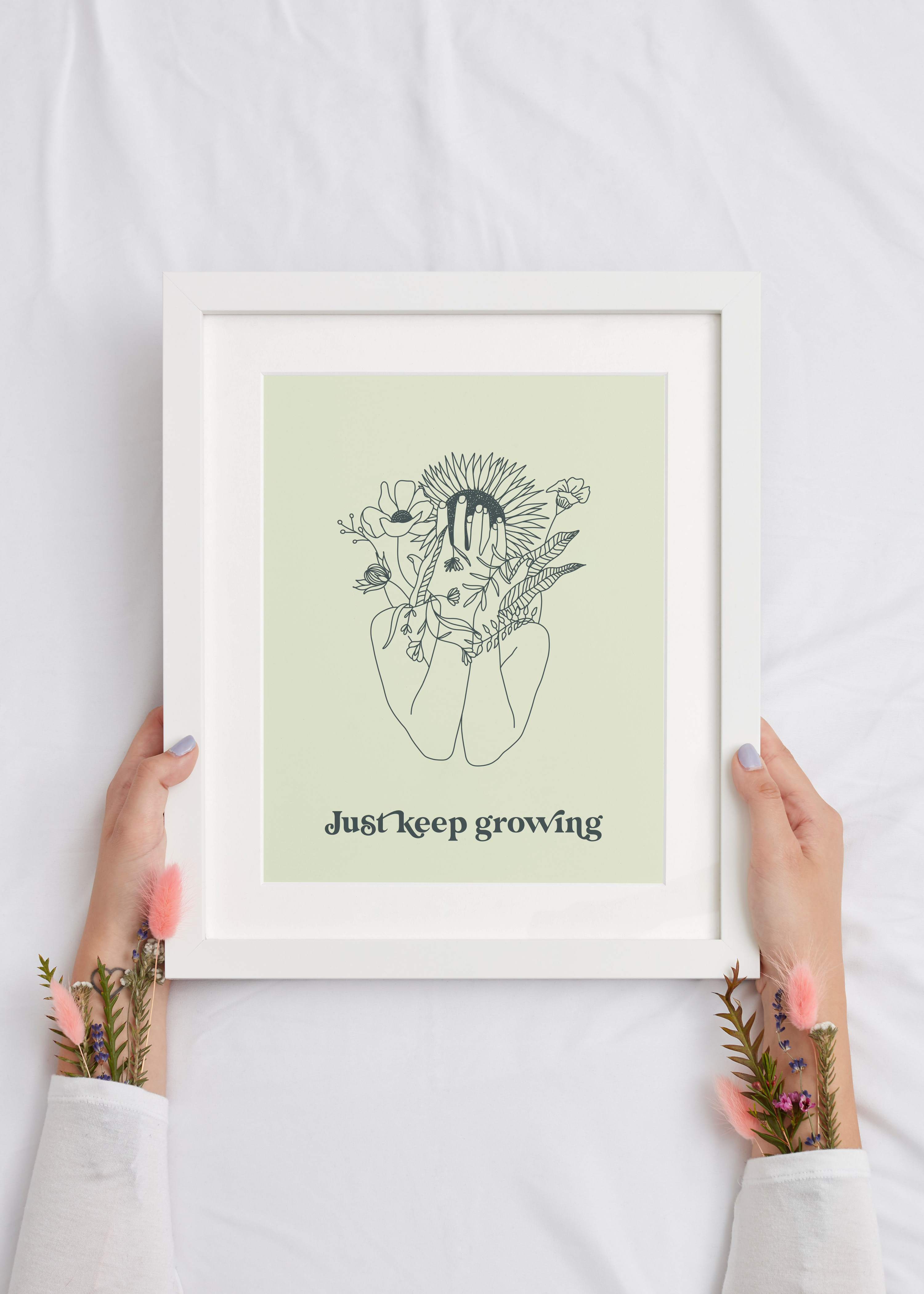 Just Keep Growing print mockup