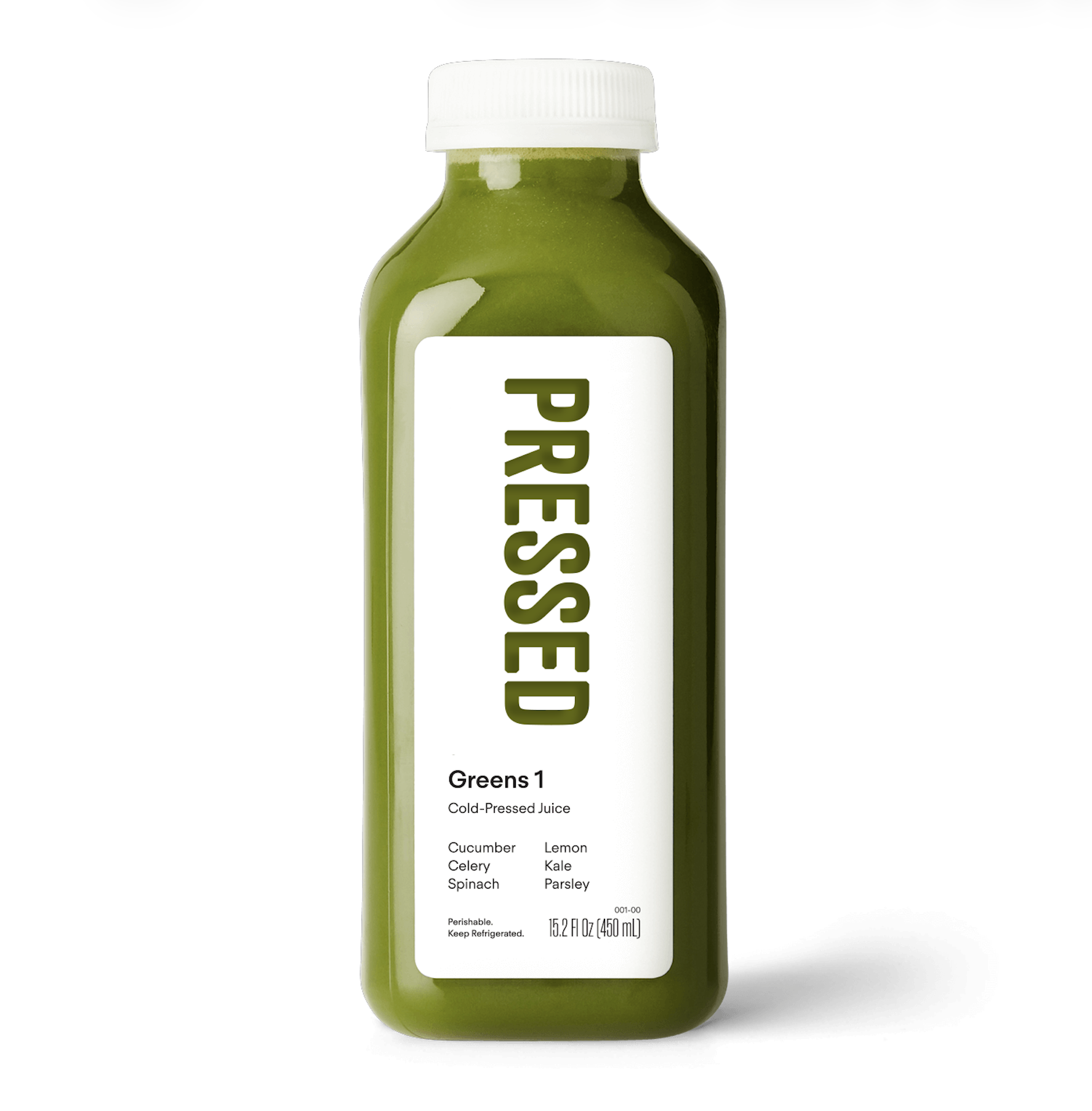 Pressed cold-pressed juice bottle label design