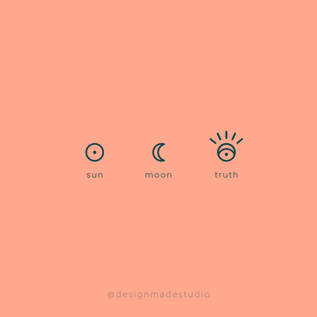 Sun moon truth icons