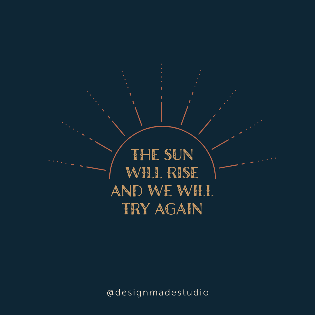 The sun will rise illustration dark