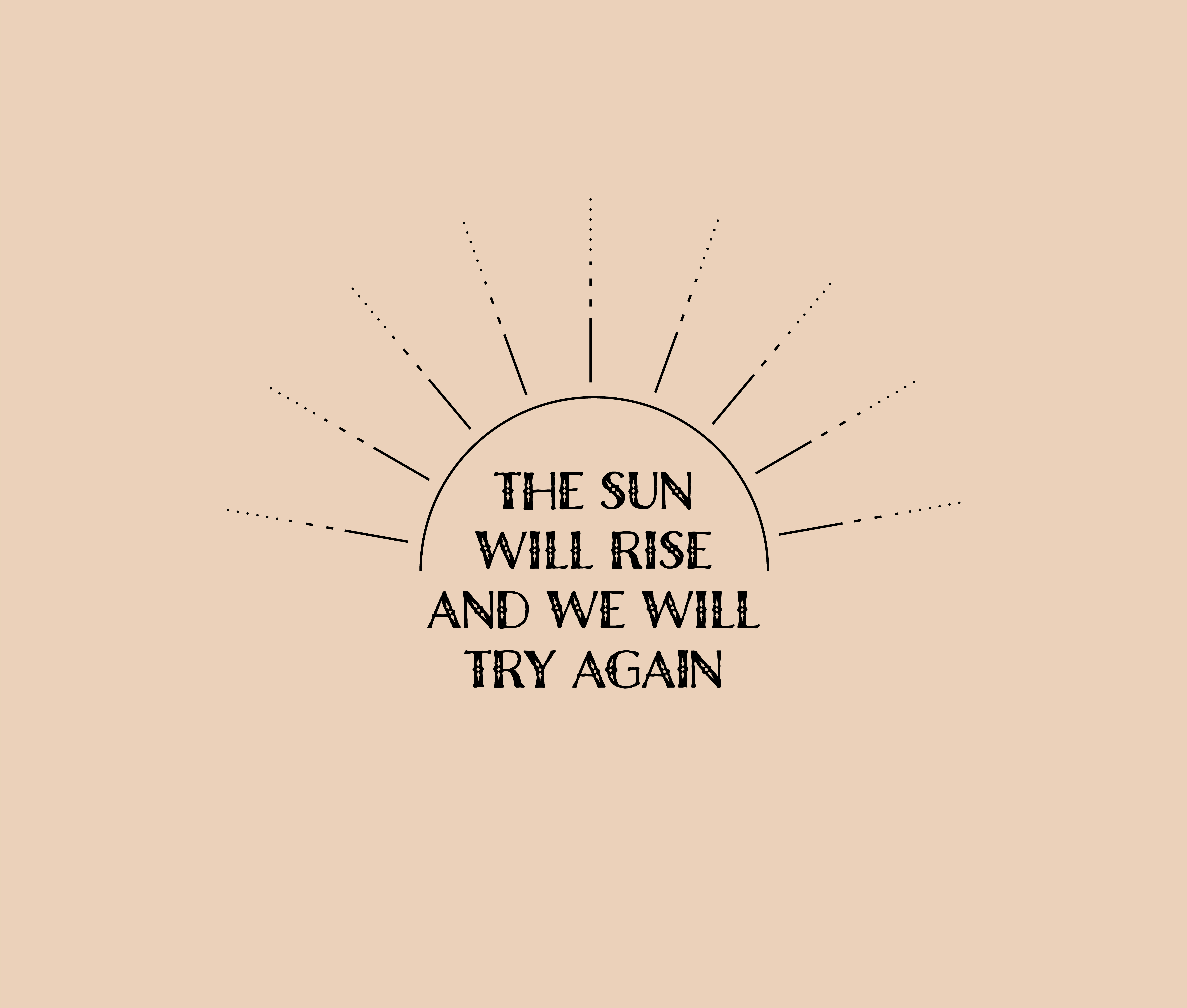 The sun will rise illustration light