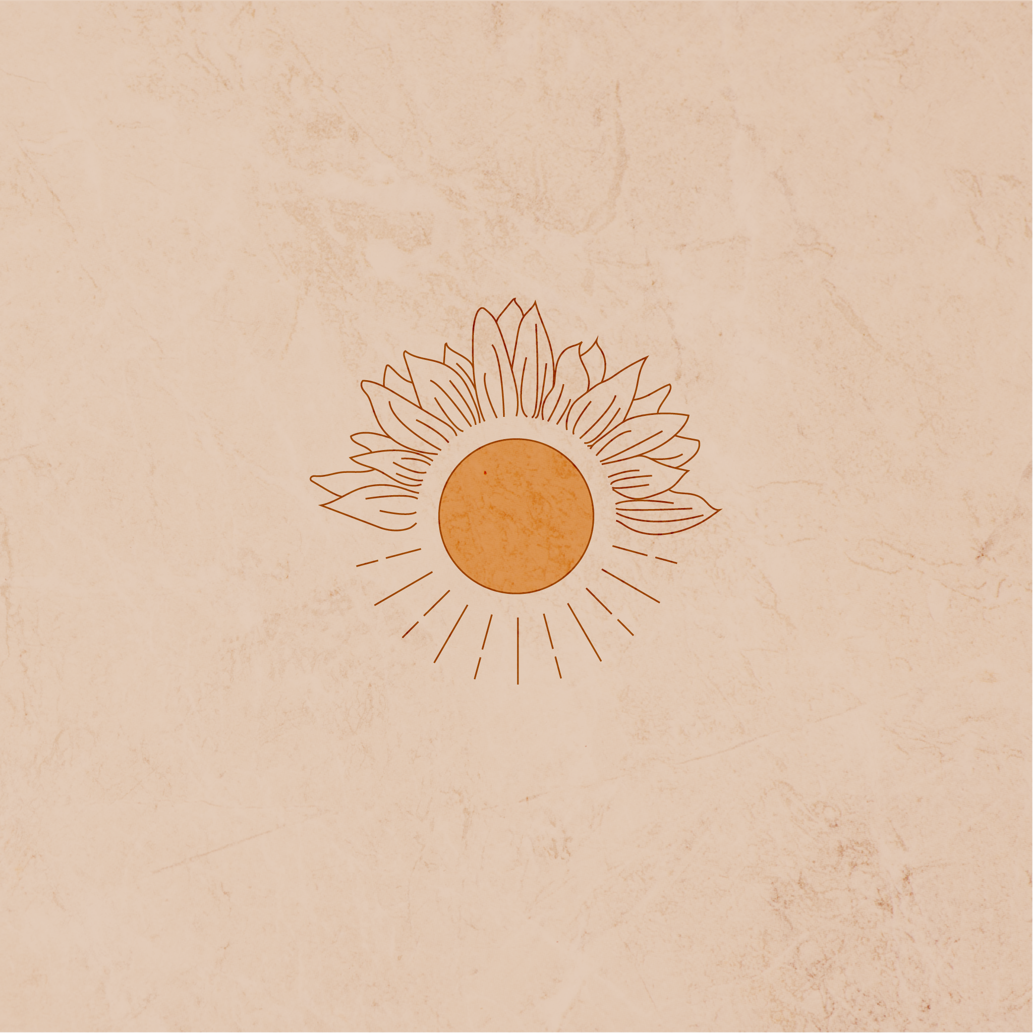 Sunflower sun illustration