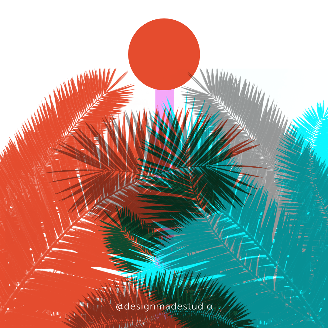 Tropical palms poster