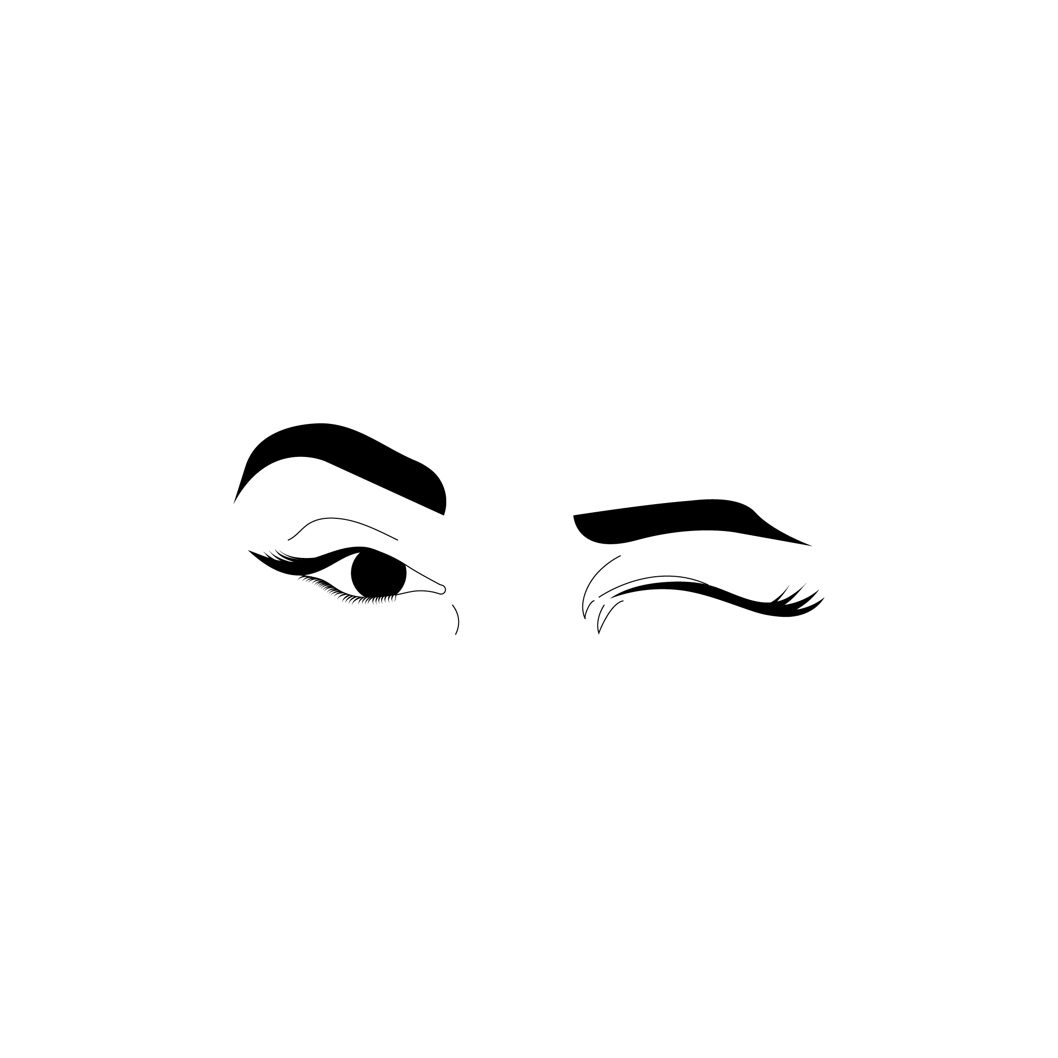 Winking eye illustration