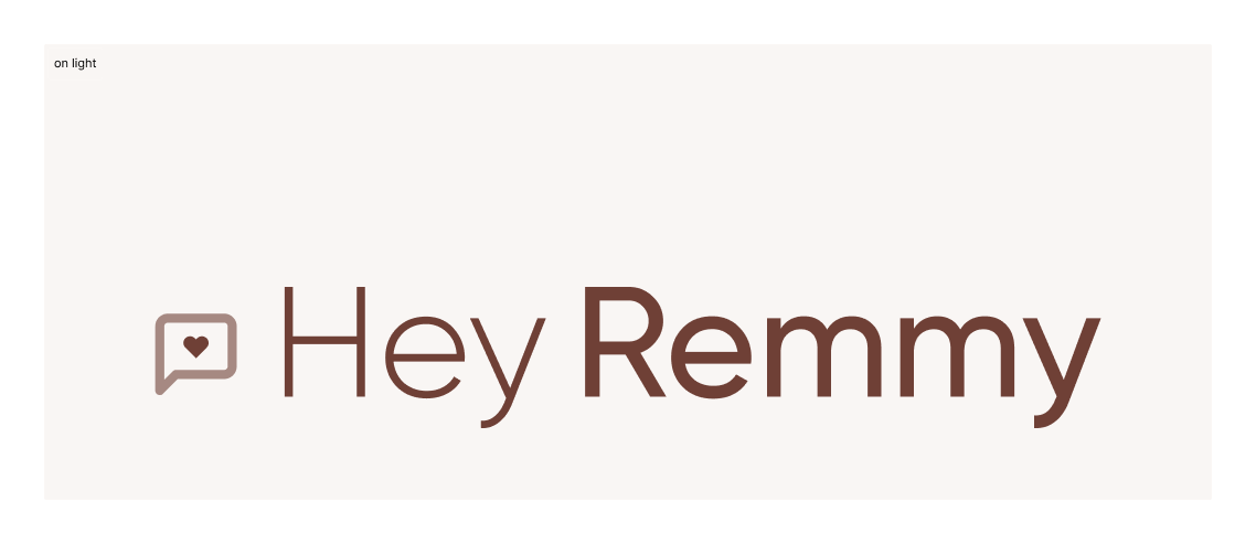 Hey Remmy logo on light background